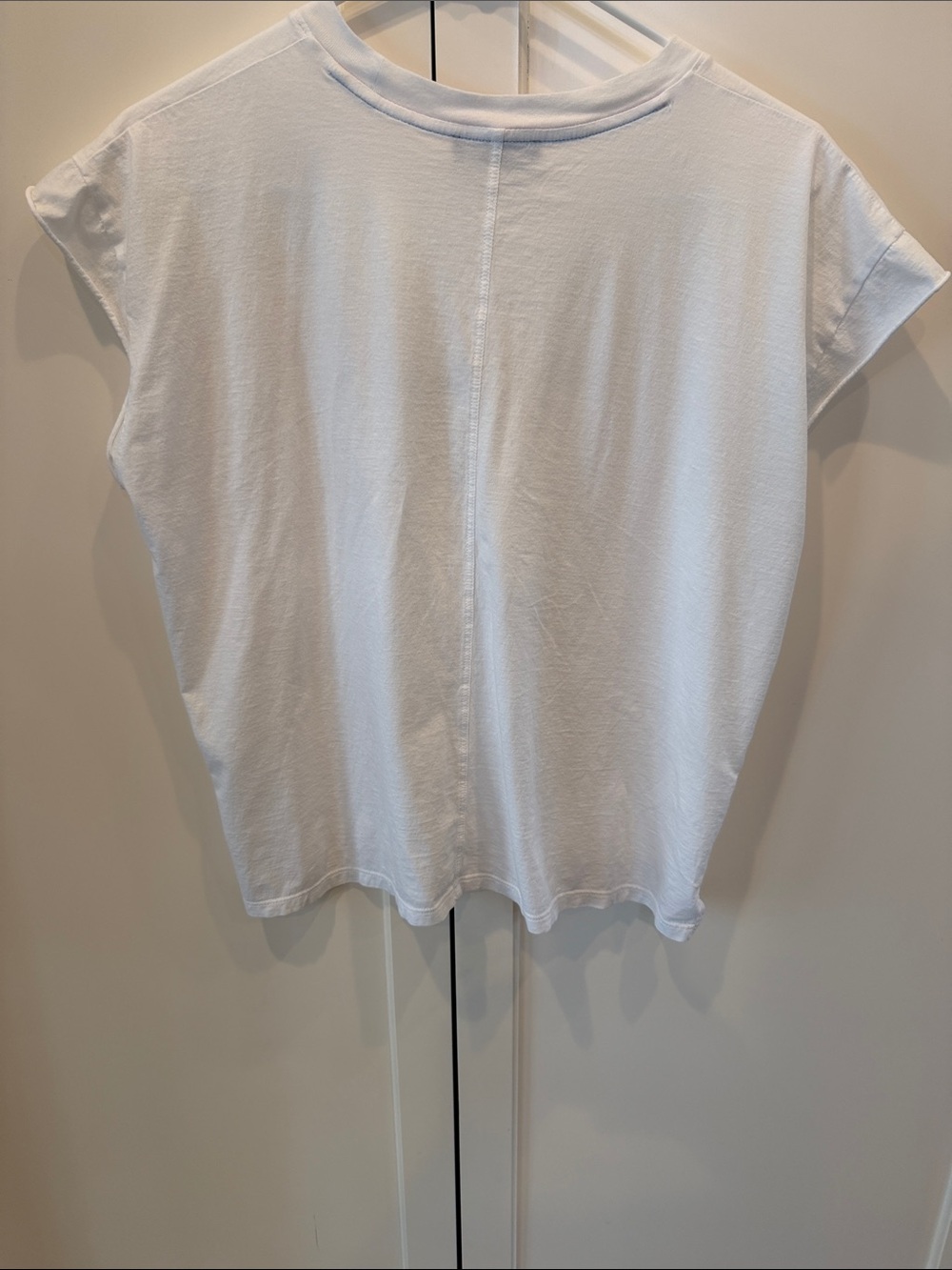 AYR White Tee with Red and Blue Trim - Picture 4 of 5